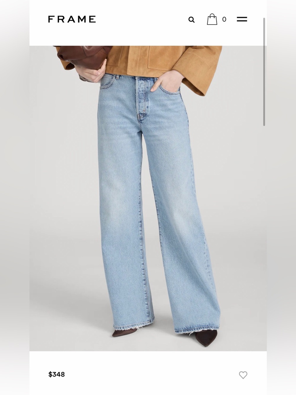 FRAME low slung Barrel jeans 26